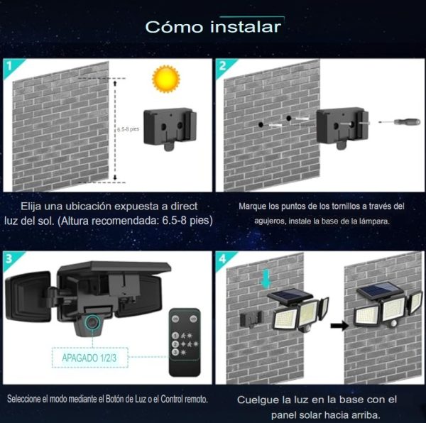 Reflectores alimentados con páneles solares - Imagen 3